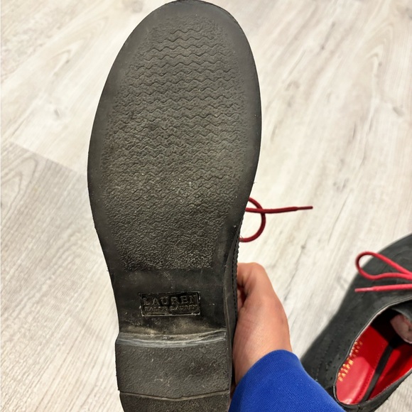 Lauren Ralph Lauren Imogen Wingtip Leather Oxford Shoes Classic Loafer Size 6.5 - Picture 5 of 6